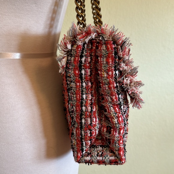 Kurt Geiger Kensington Tweed Orange Bag - Picture 5 of 9